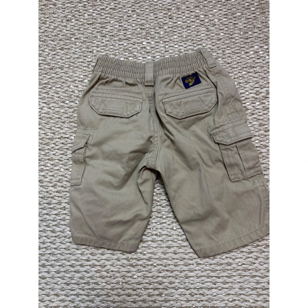 OshKosh Bgosh Khaki Cargo pants 3-6 Months‎ Elastic Waist vintage Y2K Utility